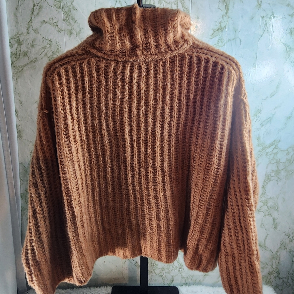Free People Tan Mock Neck Sweater - Picture 6 of 10